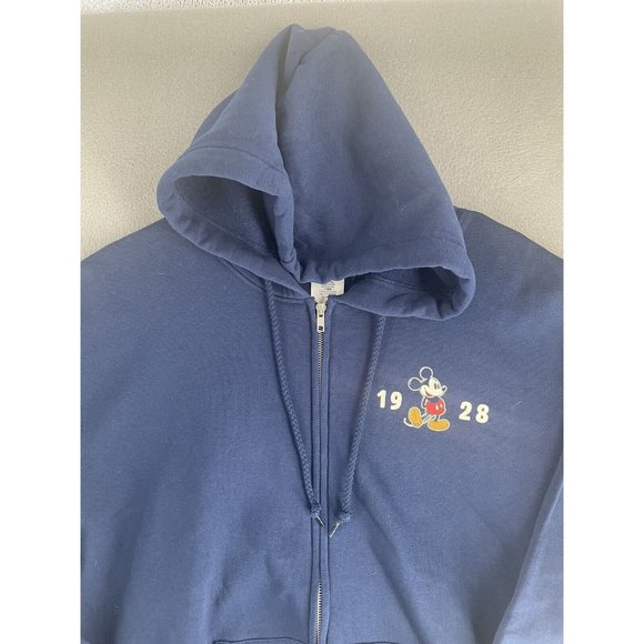 Disney Hoodie Full Zip Mens Large Fleece Double Disneyland Graphic Sweater - Picture 4 of 13